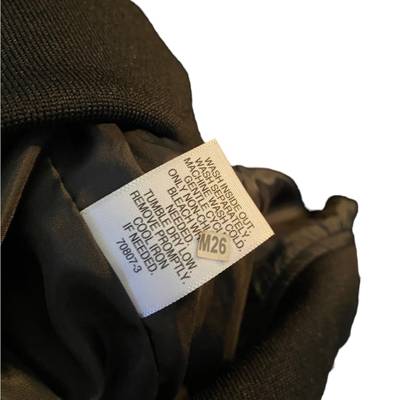 A.N.A Black and Pink Floral Embroidered Velvet Track Suit Bomber Jacket  Size M - Picture 4 of 6